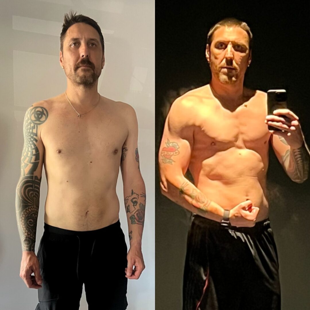 Client progress before and after