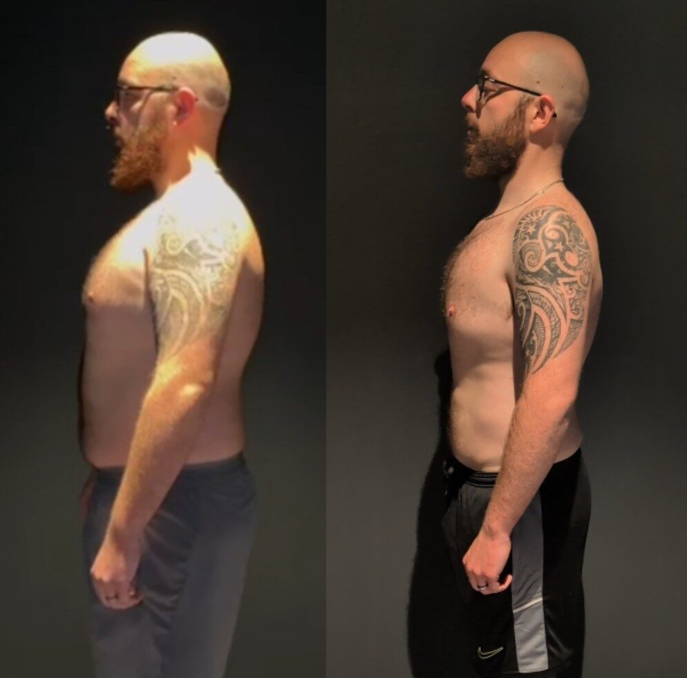 Client progress before and after